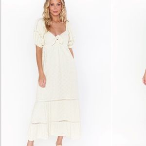 Show me your mumu zen midi dress size large ivory lace